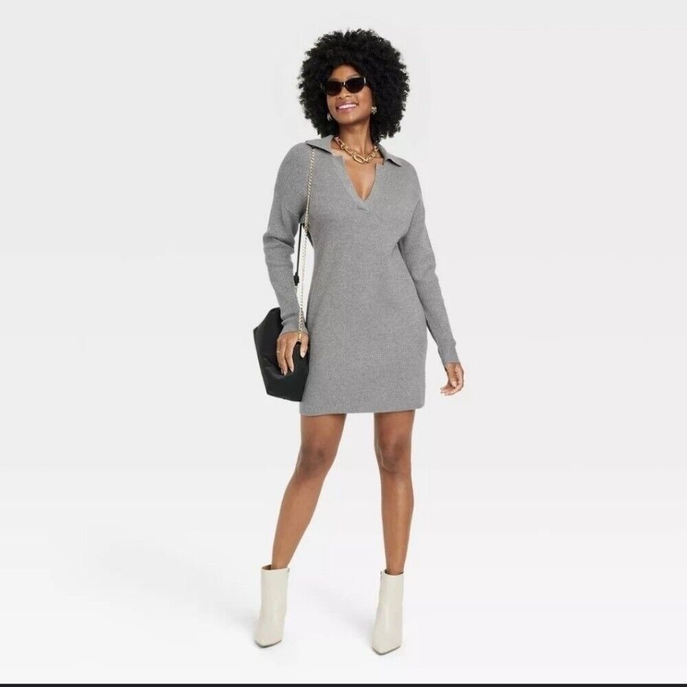 Collared Sweater dress